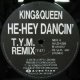 $ King & Queen / He-Hey Dancing (T.Y.M. Remix) Lou Grant  / Take Me High All Days (Dr 4 Remix) 未開封 (AVJS-1089) 限定盤 Y20+4F
