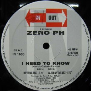画像: $ ZERO PH / I NEED TO KNOW (IN 1006) Y98 後程済