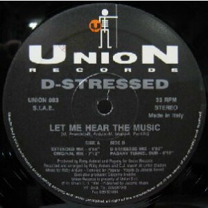 画像: $ D-STRESSED / LET ME HEAR THE MUSIC (UNION 003) Y20+ 後程済