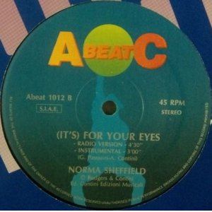 画像: $ Norma Sheffield ‎/ It's For Your Eyes (ABeat 1012) 穴 EEE1+1+1