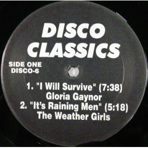 画像: $ Various / Disco Classics (DISCO-6) 未 Gloria Gaynor / I Will Survive (Weather Girls / The  It's Raining Men) YYY113-1780-3-4