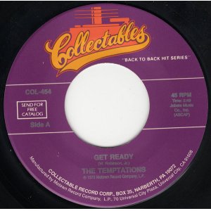 画像: $$ The Temptations – Get Ready / Ain't Too Proud To Beg (COL-454) 7inch YYS198-2-2