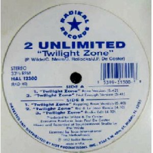 画像: $ 2 UNLIMITED / TWILIGHT ZONE (US)  ジャケなし (HAL12300) Y11+ 後程済