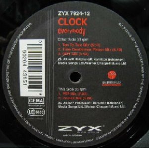 画像: %% CLOCK / EVERYBODY (ZYX 7924-12) Y19 ノイズ