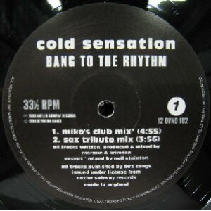 画像: %% COLD SENSATION / BANG TO THE RHYTHM (12 DVND 102) UK (12DVND 102) Y20-4F? 在庫未確認