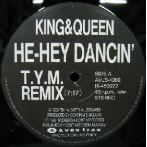 画像: $ King & Queen / He-Hey Dancing (T.Y.M. Remix) Lou Grant  / Take Me High All Days (Dr 4 Remix) 未開封 (AVJS-1089) 限定盤 Y20+4F