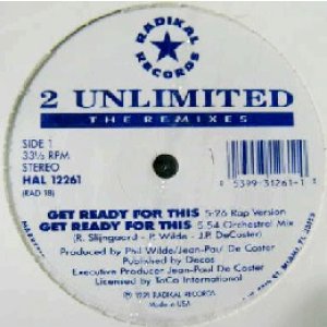 画像: $ 2 UNLIMITED / GET READY FOR THIS (THE REMIXES) 穴 (HAL 12261) YYY208-3053-10-14 後程済