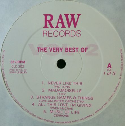 画像1: $ Various / The Very Best Of Raw Records Vol-2 (3LP) UK (CLC 302) YYY359-4511B-1-4?-5F 後程済