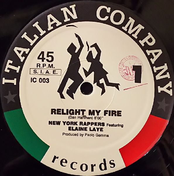 画像1: $ New York Rappers Featuring  Elaine Laye / Relight My Fire (IC 003) 穴