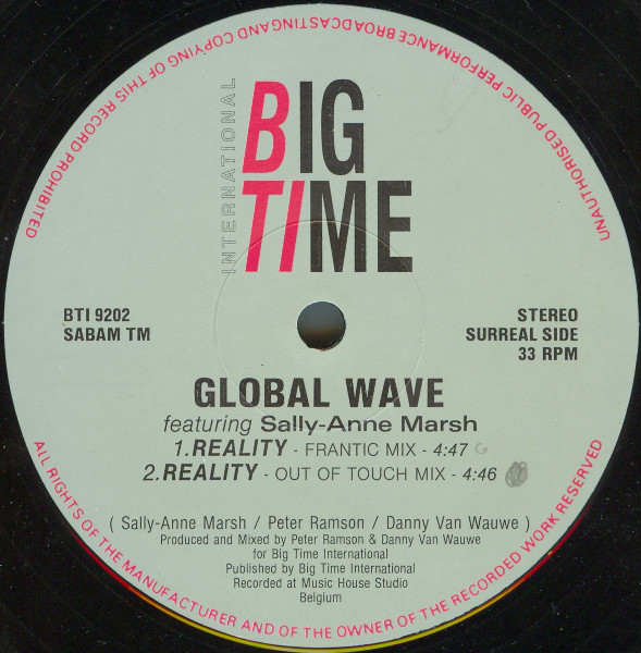 画像1: $ GLOBAL WAVE feat.SALLY-ANNE MARSH / REALITY 穴 (BTI 9202) YYY296-3568-1-1+4F 後程済