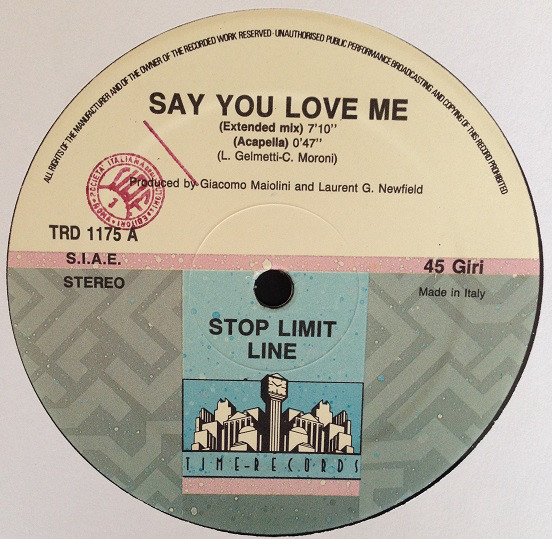 画像3: %% Stop Limit Line / Say You Love Me (TRD 1175) Y? 貴重 