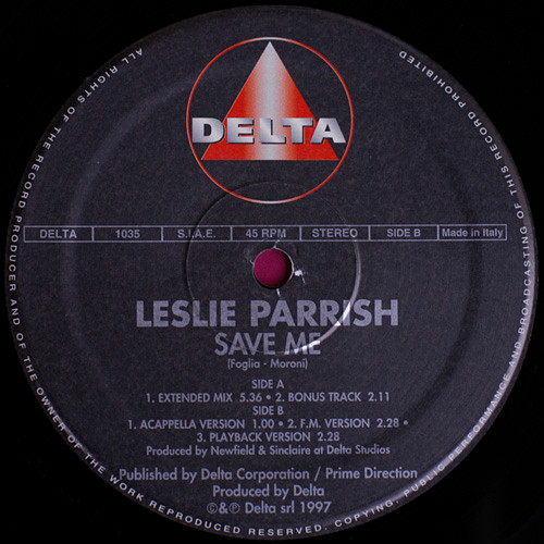 LESLIE PARRISH / SAVE ME (DELTA 1035) 穴 Y100-3F - Nagoya Mega-Mix