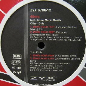 画像1: $ 49ERS feat.ANNE MARIE SMITH / MOVE YOUR FEET (ZYX 6706-12) YYY310-3921-5-29 後程済