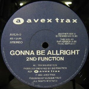 画像1: $ 2ND FUNCTION / GONNA BE ALLRIGHT (AVEX-3) YYY307-3873-10-60