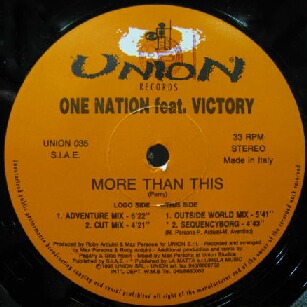 画像1: $ ONE NATION feat. VICTORY / MORE THAN THIS (UNION 035) Y5