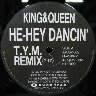 画像1: $ King & Queen / He-Hey Dancing (T.Y.M. Remix) Lou Grant  / Take Me High All Days (Dr 4 Remix) 未開封 (AVJS-1089) 限定盤 Y20+4F