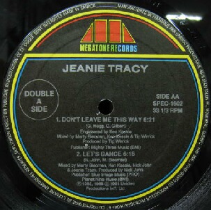画像1: JEANIE TRACY / DON'T LEAVE ME THIS WAY (SPEC-1602) TIME BOMB * SING YOUR OWN SONG * LET'S DANCE 4曲収録 Y16