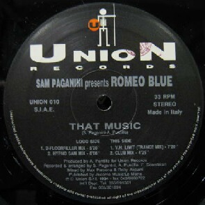 画像1: $ SAM PAGANINI presents ROMEO BLUE / THAT MUSIC (UNION 010) Y11 後程済